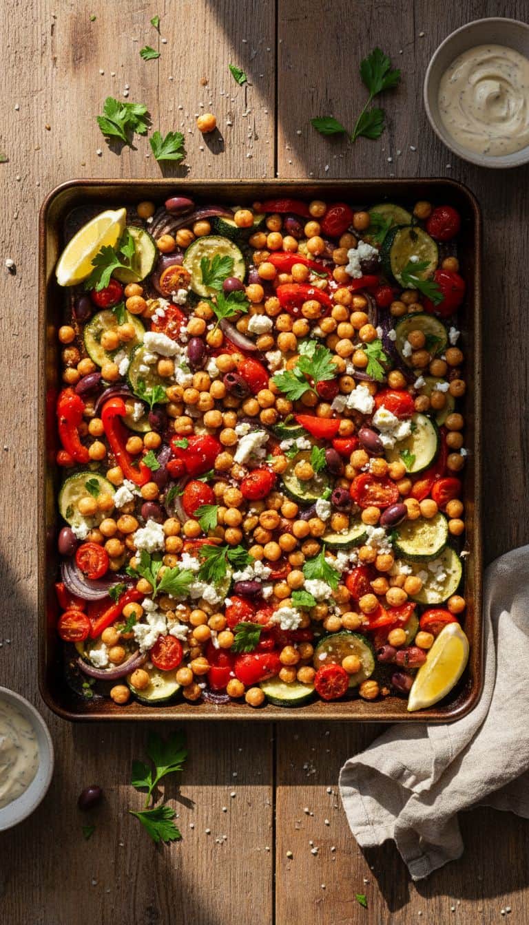 30 Sheet Pan Dinners Ready in 30 Minutes 86 Mediterranean Chickpea Sheet Pan Dinner