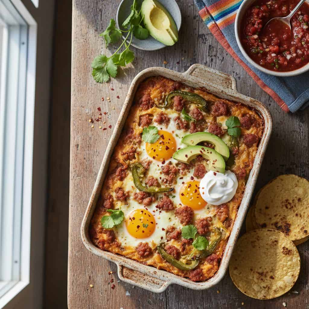 30 Freezer-Friendly Breakfast Casseroles to Save Your Mornings 66 Mexican Breakfast Casserole with Chorizo