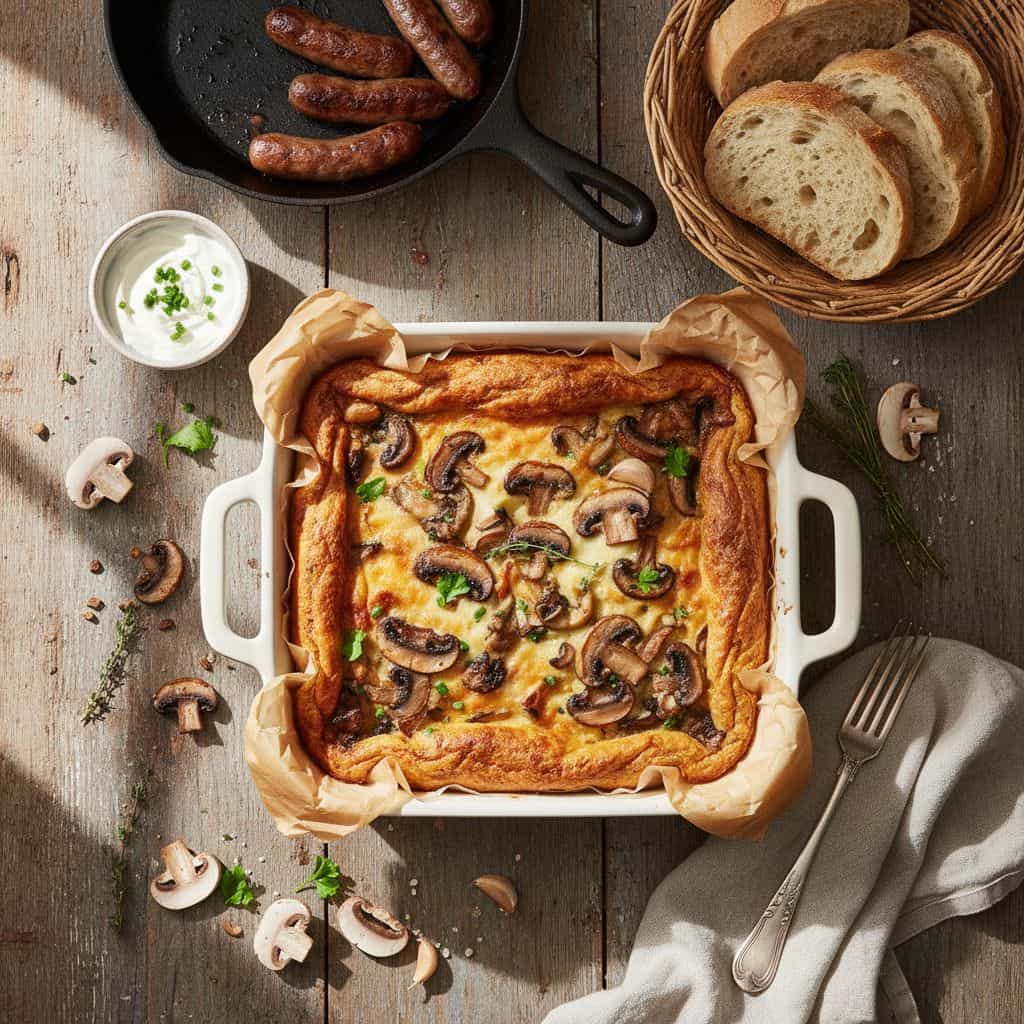 30 Freezer-Friendly Breakfast Casseroles to Save Your Mornings 76 Mushroom and Swiss Breakfast Casserole