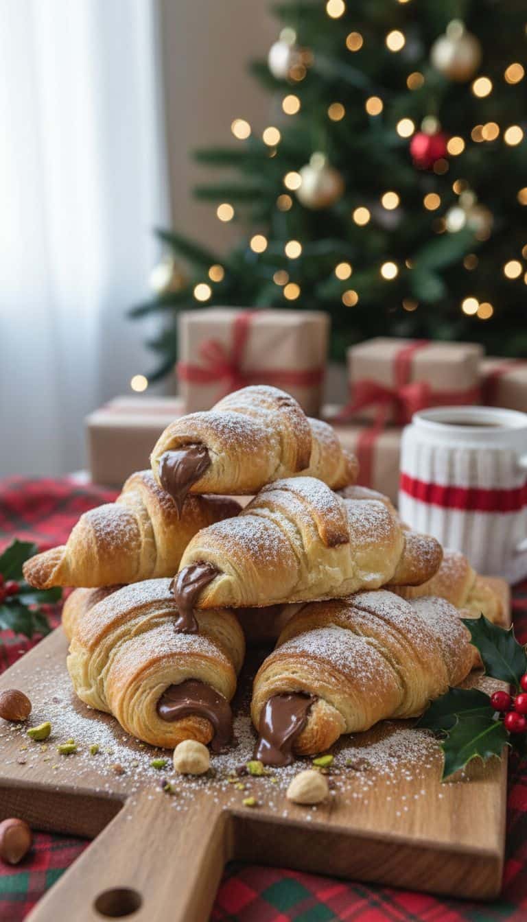 Nutella Stuffed Croissants