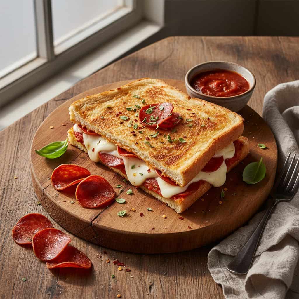 Pizza Hot Sandwich with Pepperoni