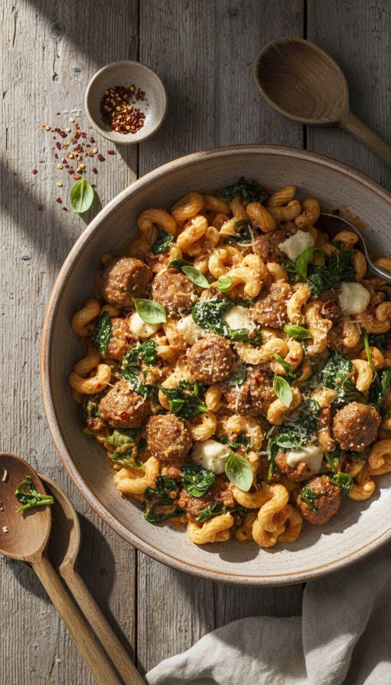 35 One-Pot Pasta Dinners for Busy Weeknights 77 Sausage and Spinach One-Pot Pasta