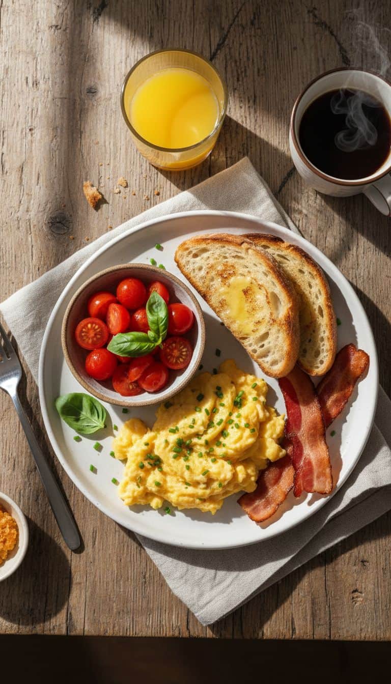 25 Warm Breakfast Ideas for Cold Mornings 53 Scrambled Eggs Warm Breakfast Plate