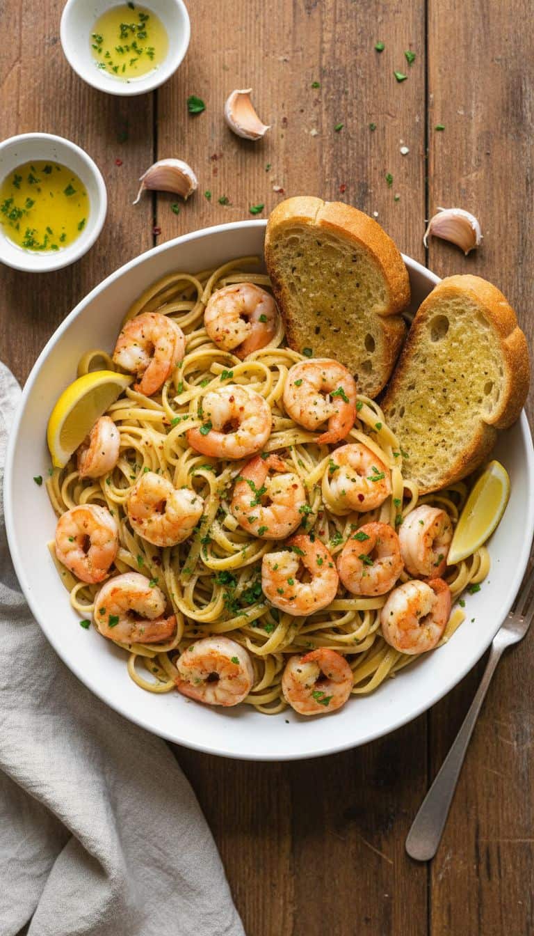 Shrimp Scampi Comfort Food Dinner