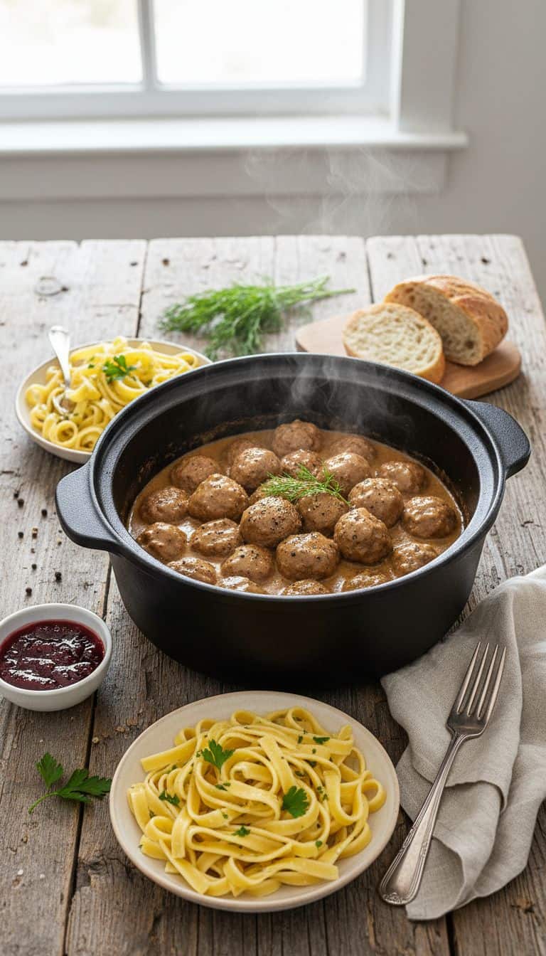 30 Slow Cooker Dump Dinners (5 Ingredients or Less) 74 Slow Cooker Dump Swedish Meatball Dinner