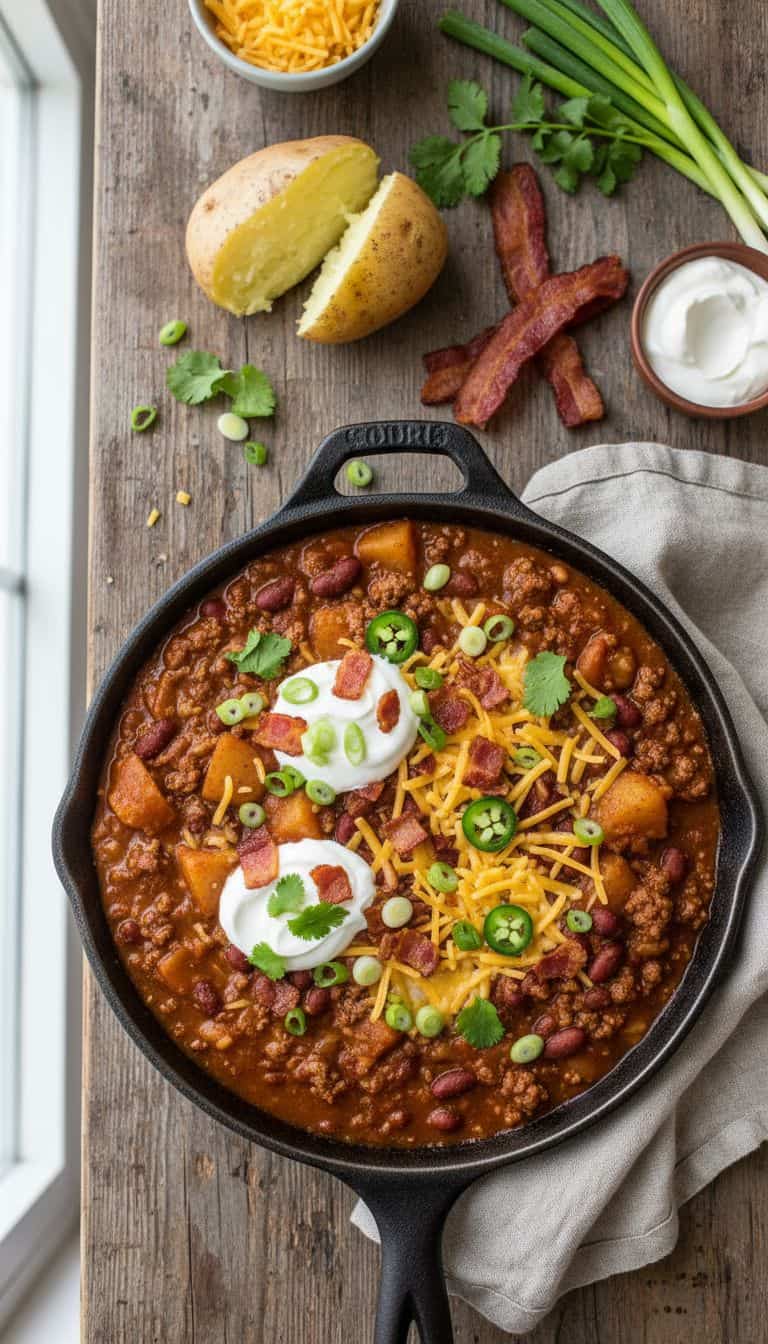 25 Slow Cooker Chili Recipes for Game Day 69 Slow Cooker Loaded Baked Potato Chili