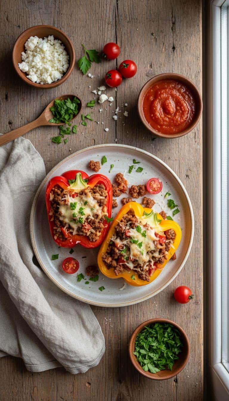 Stuffed Bell Peppers Comfort Food Dinner