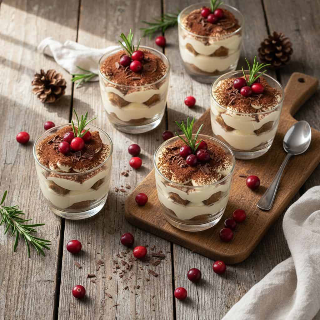 Sugar-Free Tiramisu Holiday Dessert Cups