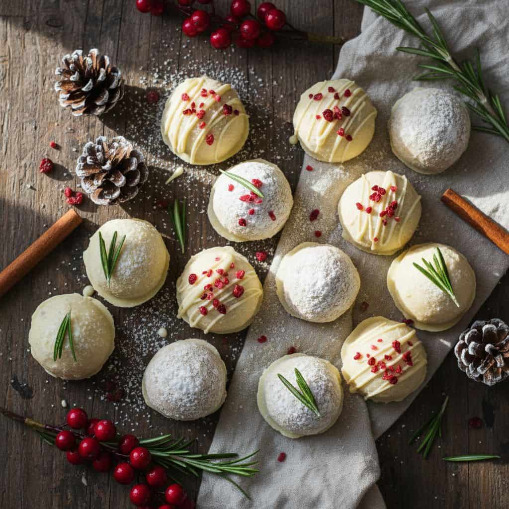 Sugar-Free White Chocolate Holiday Truffles