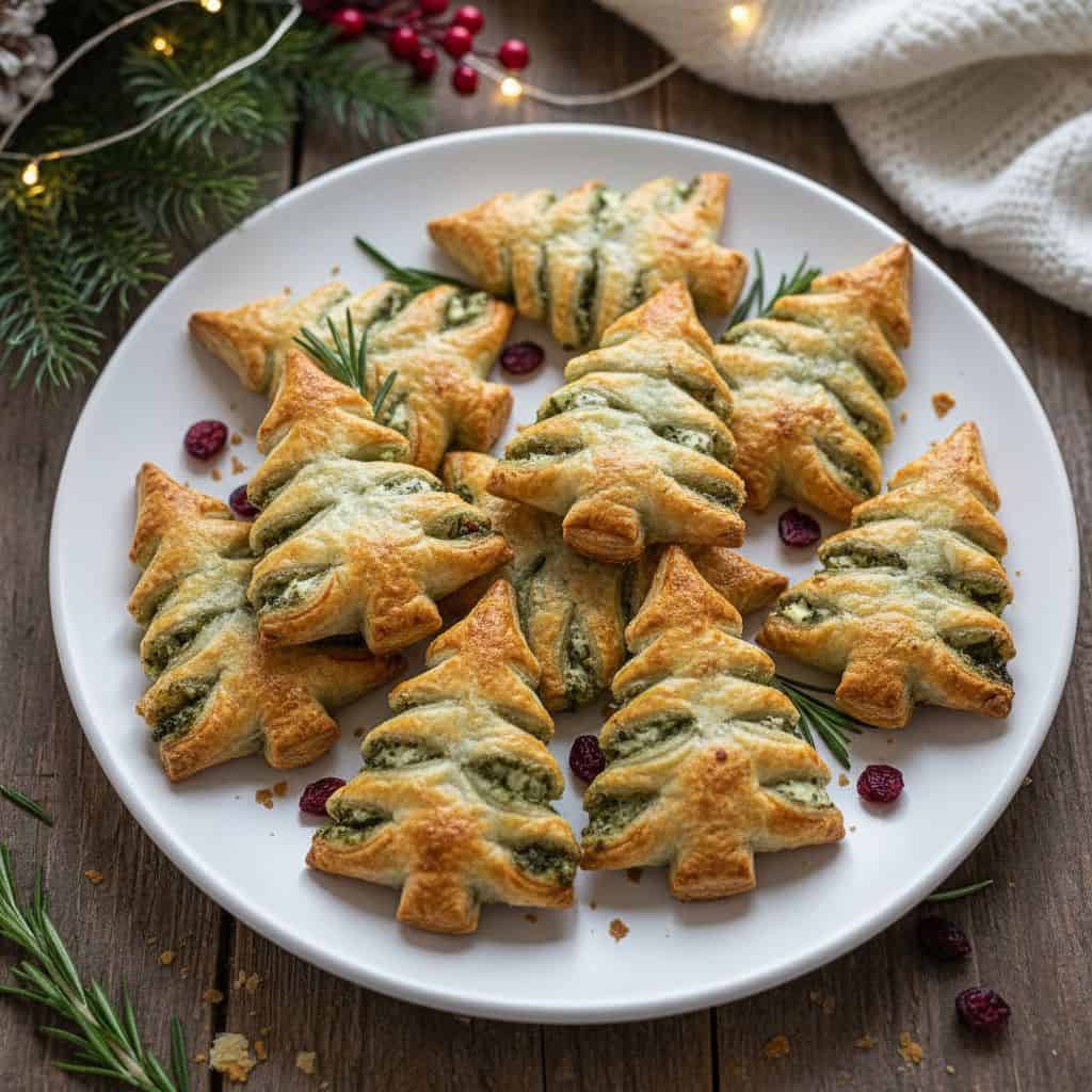 Pesto Christmas Tree Bites