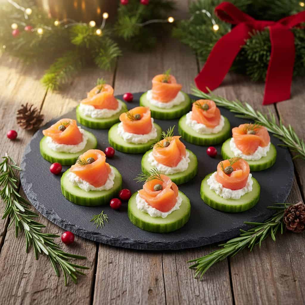 Cucumber Salmon Rounds