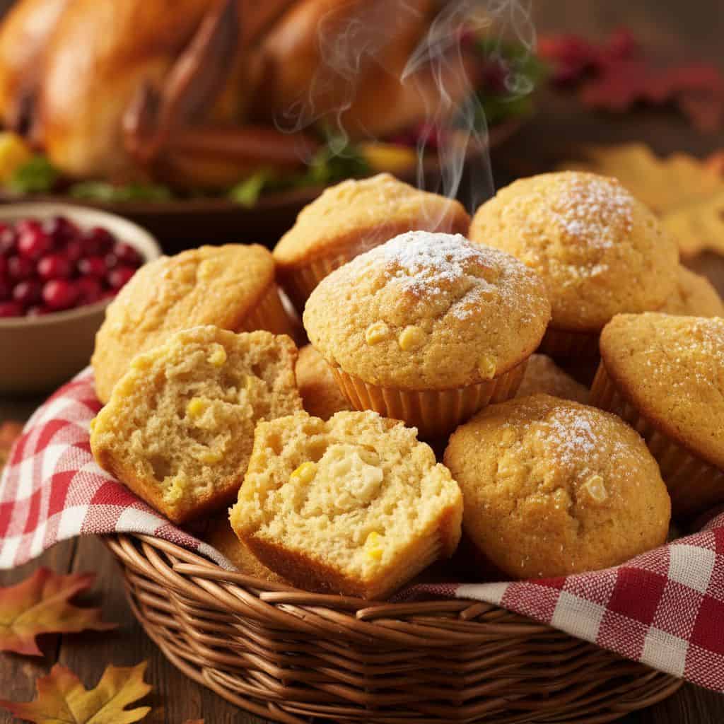 Fluffy Cornbread Muffins