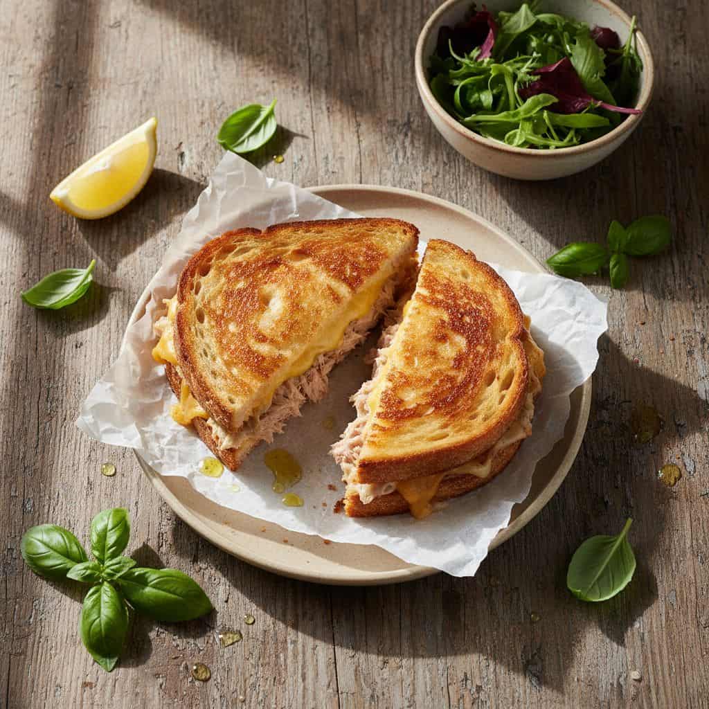 Tuna Melt Hot Sandwich