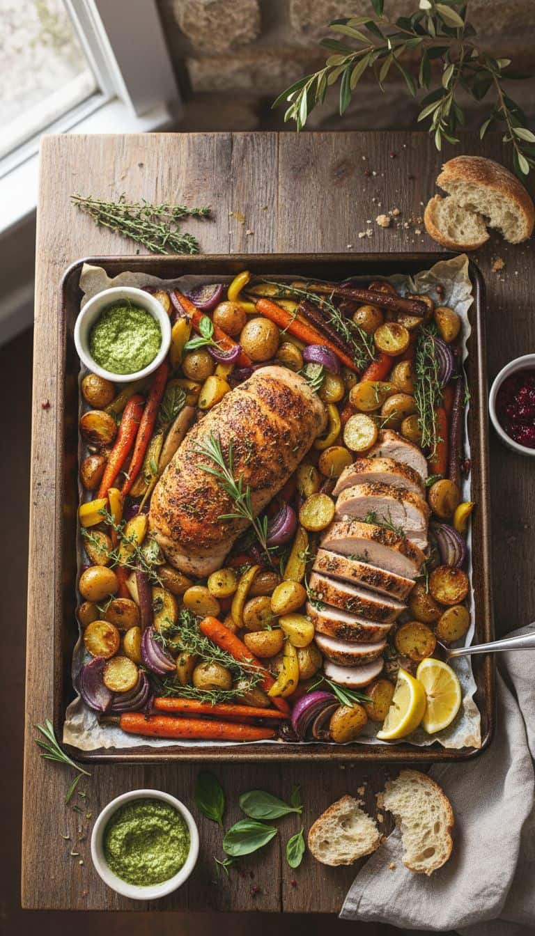 30 Sheet Pan Dinners Ready in 30 Minutes 90 Tuscan Herb Turkey Sheet Pan Dinner
