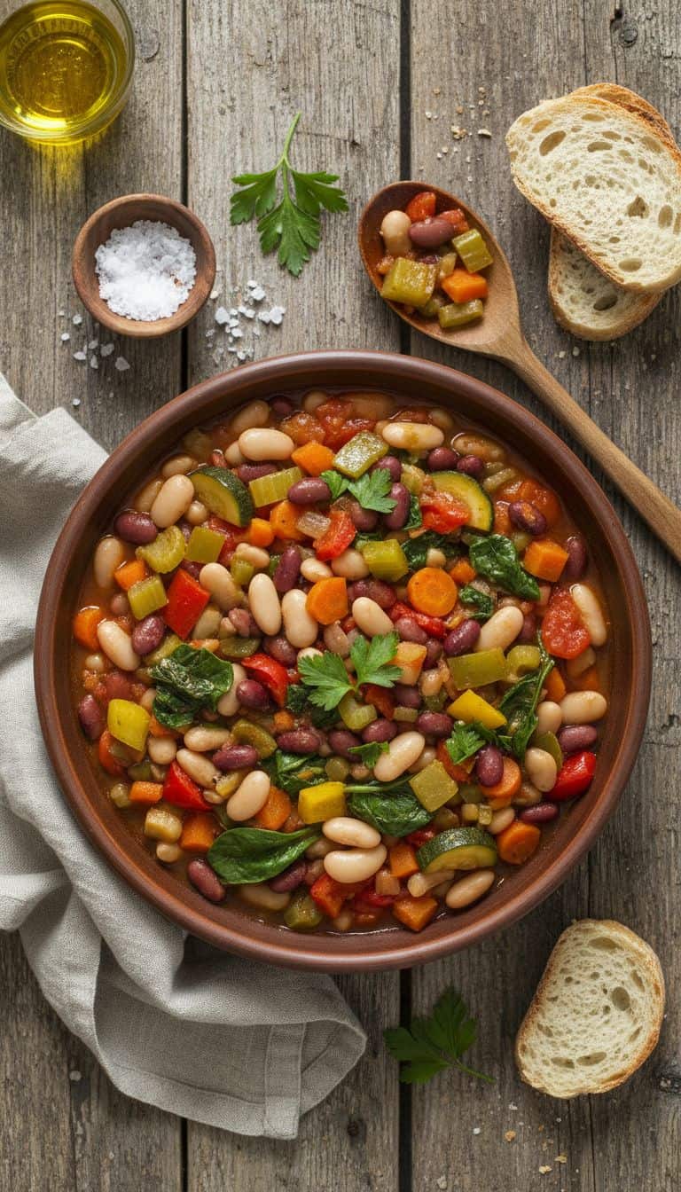 Vegetarian Bean Stew with Vegetables