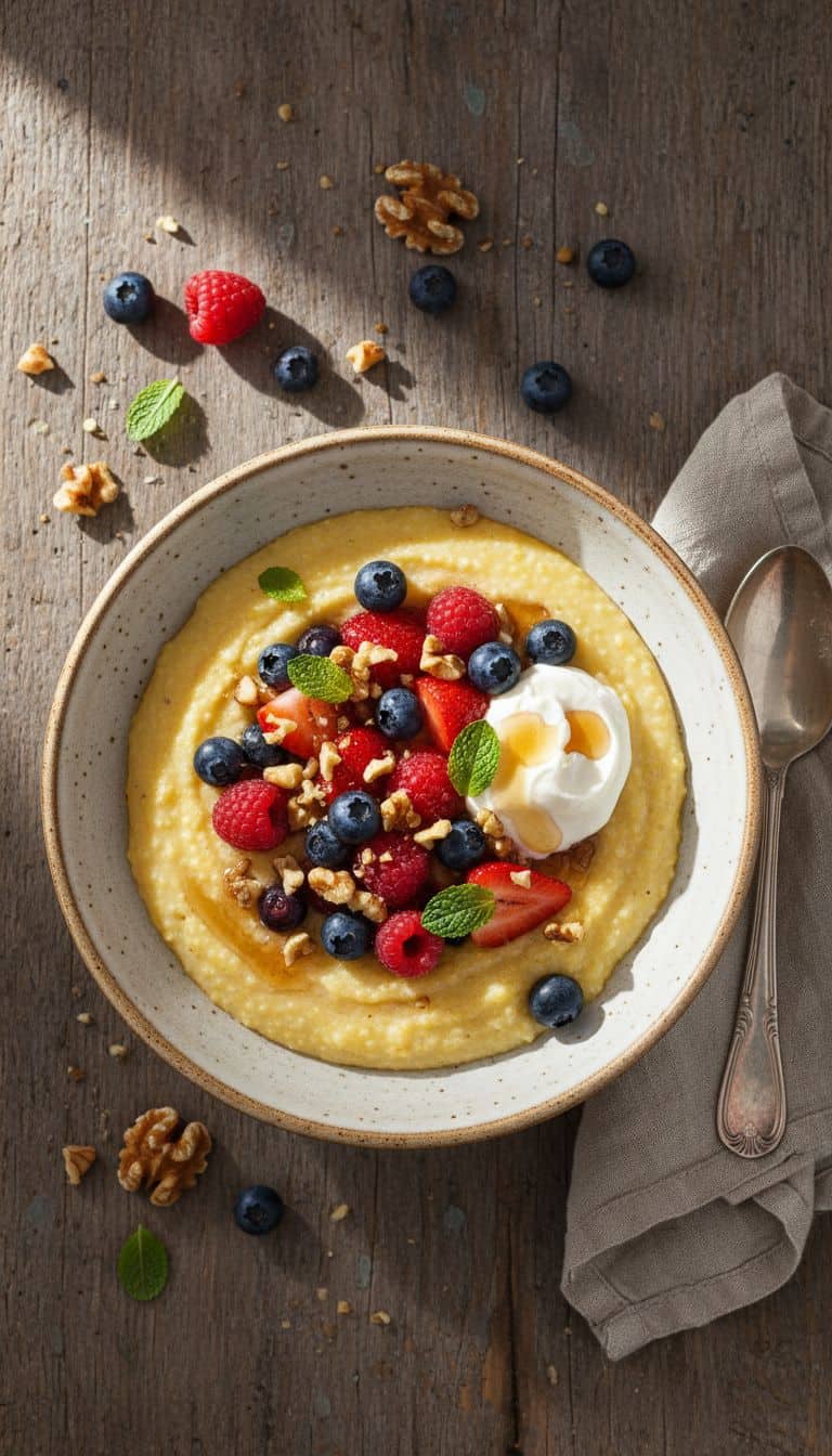 25 Warm Breakfast Ideas for Cold Mornings 66 Warm Breakfast Polenta Bowl