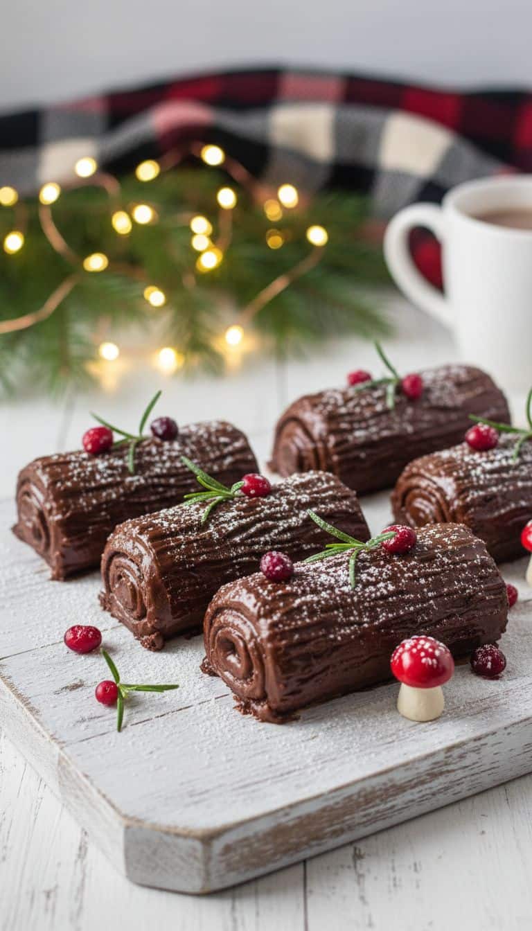 Yule Log Crepe Rolls