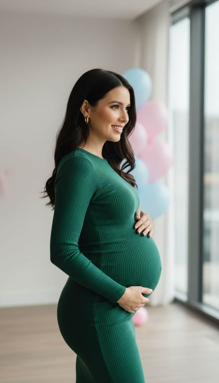 Bump-Hugging Gender Reveal Outfit