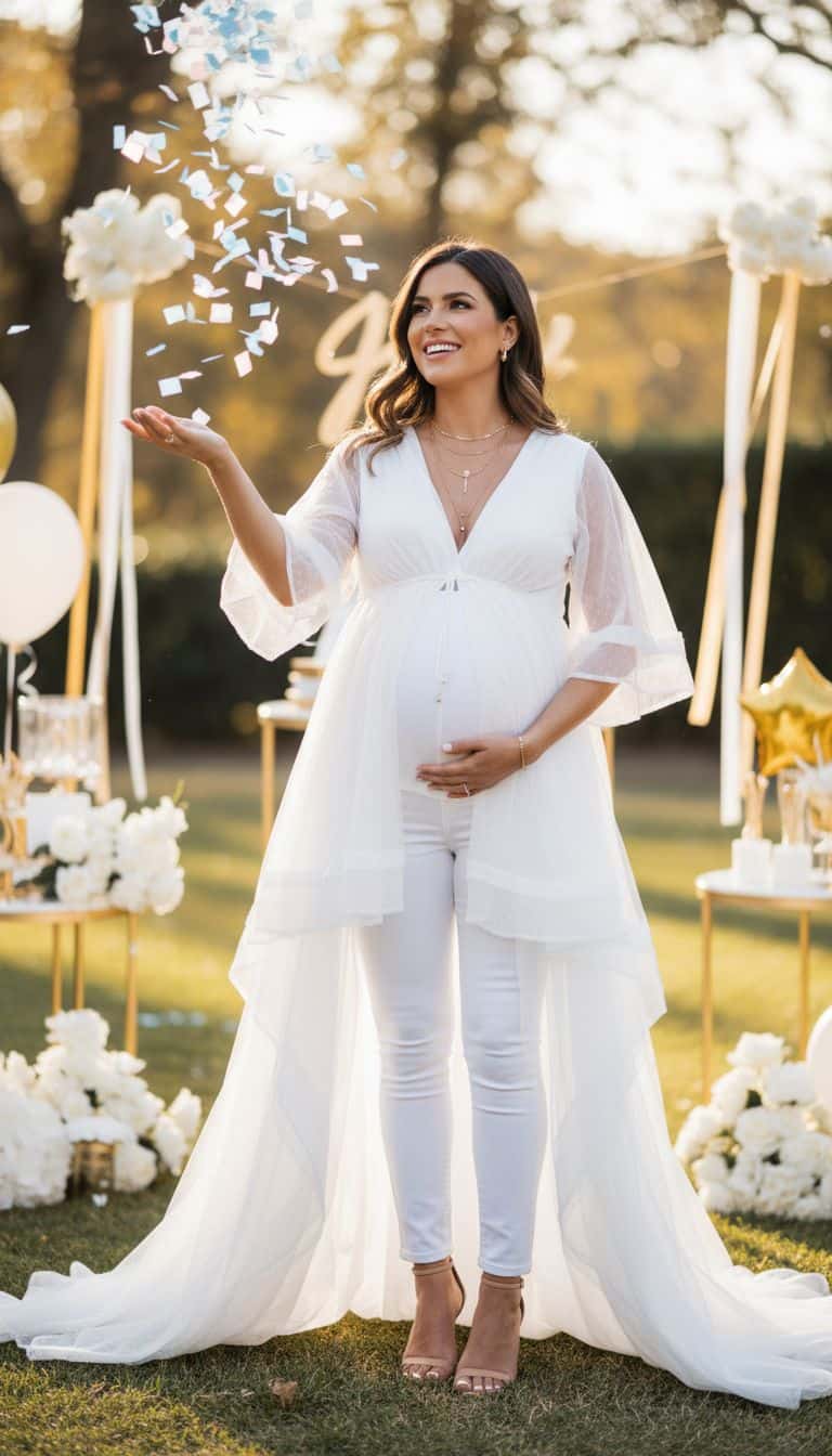 Classic White Gender Reveal Outfit