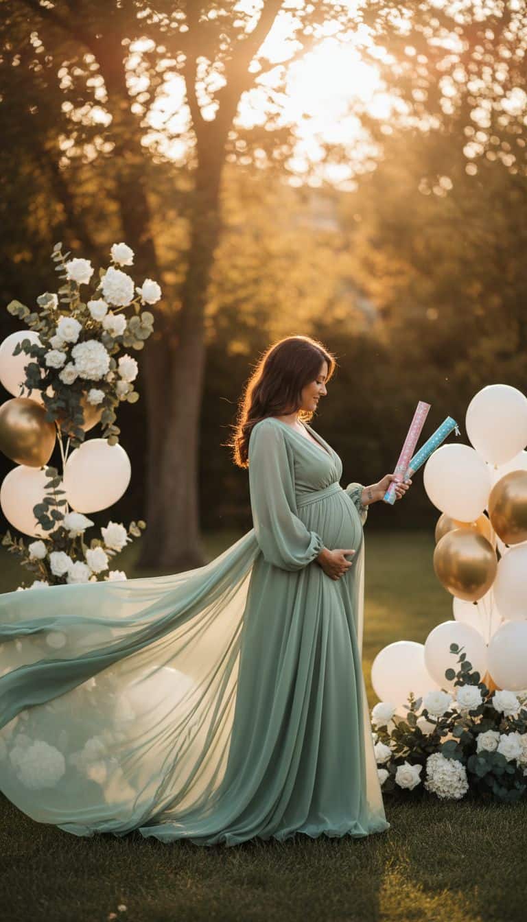 Flowy Maxi Dress Gender Reveal Look