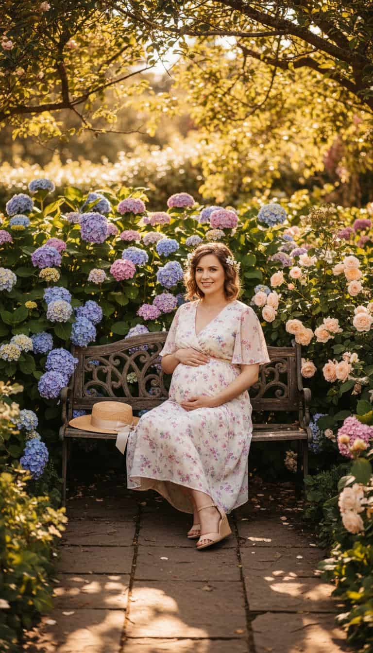 Picture-Perfect Gender Reveal Outfits for Mom 37 Garden Party Gender Reveal Dress