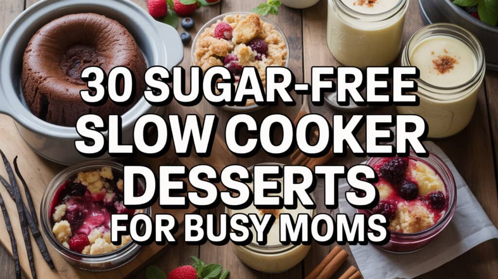 30 Sugar-Free Slow Cooker Desserts for Busy Moms