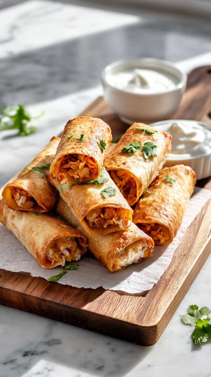 25 Rotisserie Chicken Dinner Ideas for Busy Moms 53 Air Fryer Chicken Bean Taquitos