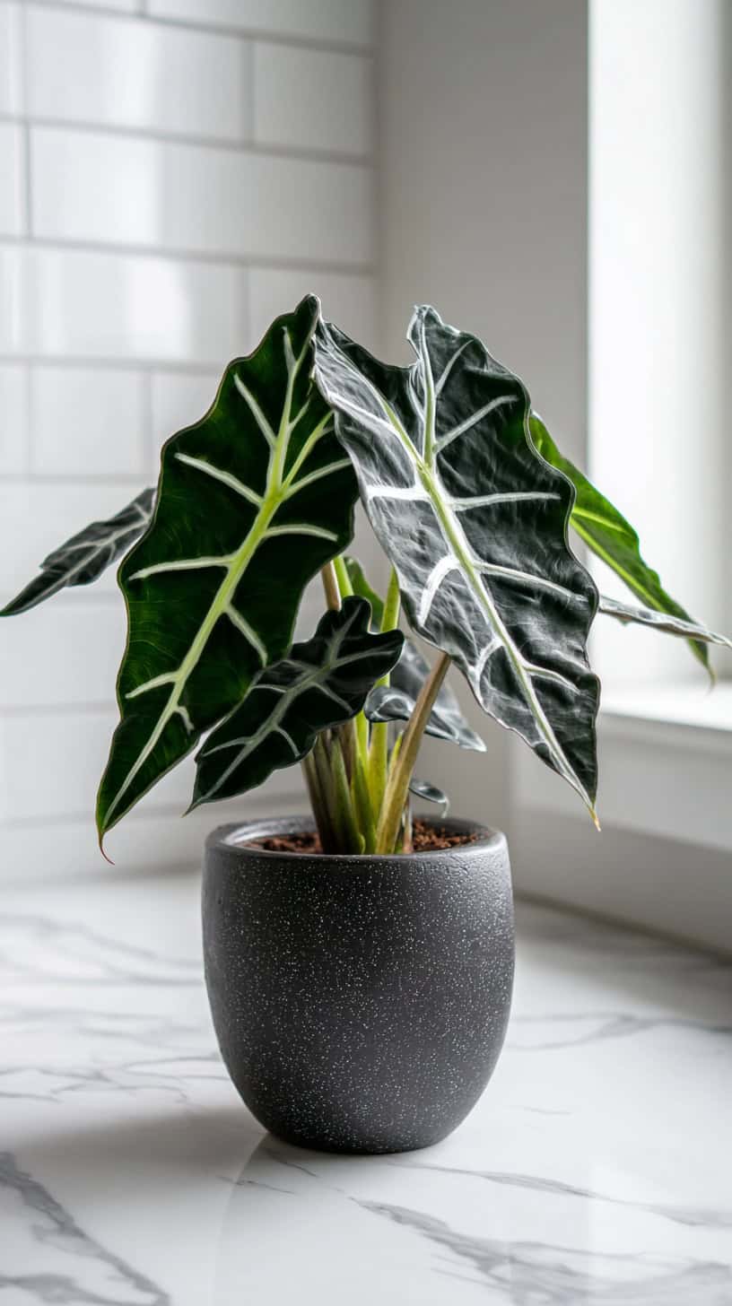 20 Hard-to-Kill Low-Light Plants for Busy Moms 116 Alocasia Polly