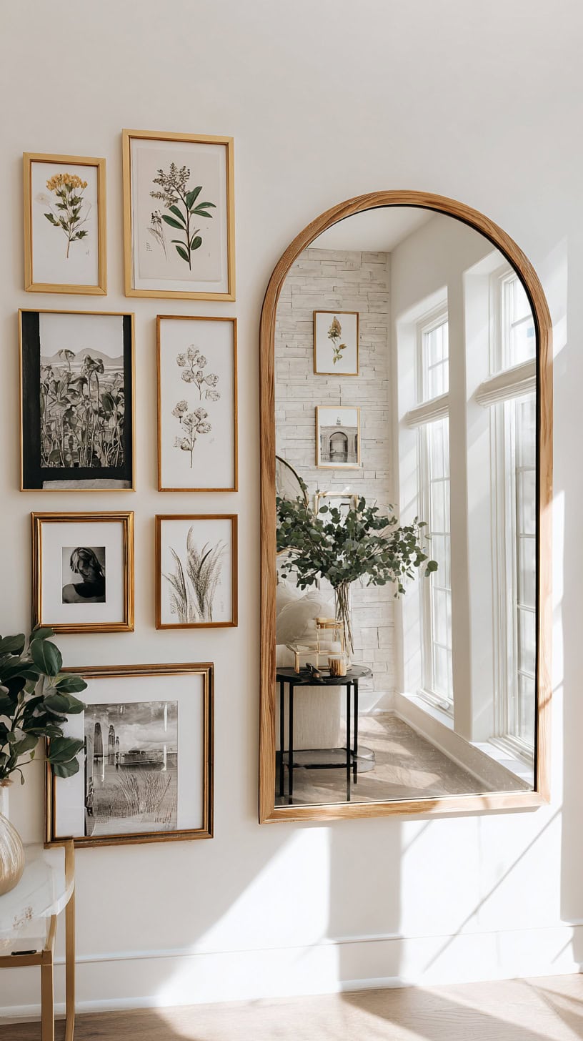 12 Creative Corner Decor Ideas for Awkward Spaces 66 Arched Mirror Gallery Wall