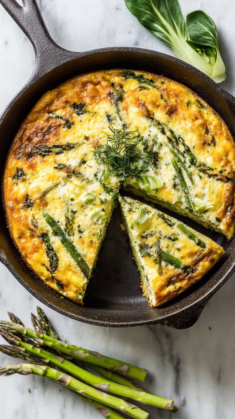 30 Sugar-Free Breakfast Ideas to Start Your Day Right 77 Asparagus Bok Choy Frittata