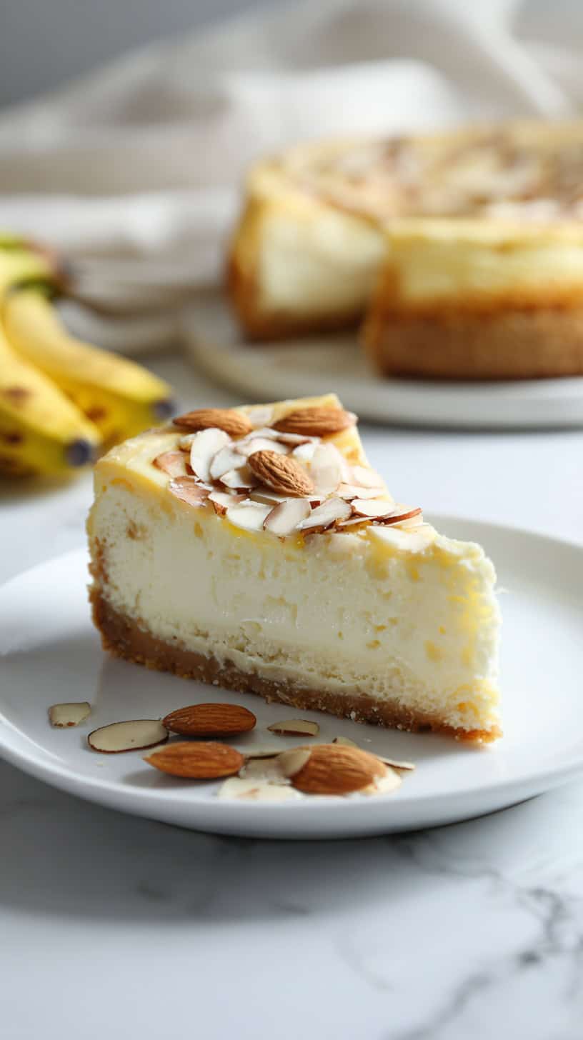 25 Diabetic-Friendly Dessert Recipes for Busy Moms 52 Baked Almond Banana Cheesecake