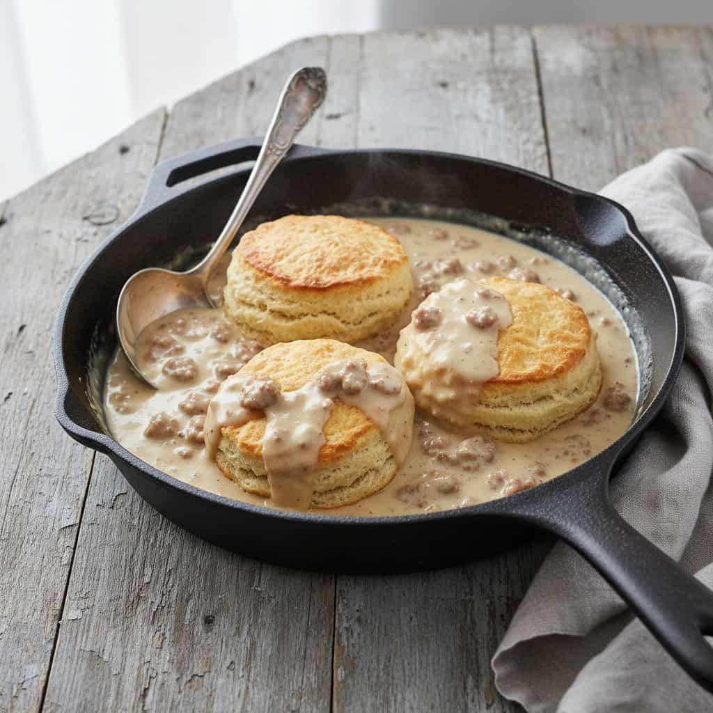 30 Pantry Meals You Can Make When You're Snowed In for Days 173 Biscuits and Gravy