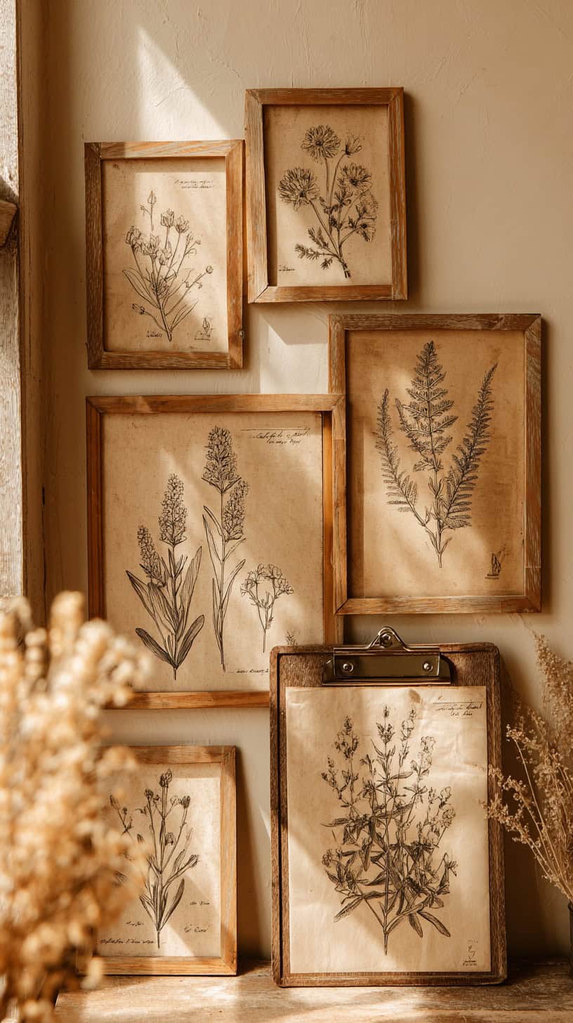 15 Cottagecore Decor Ideas to Make Your Home Feel Cozy 73 Botanical Wall Prints