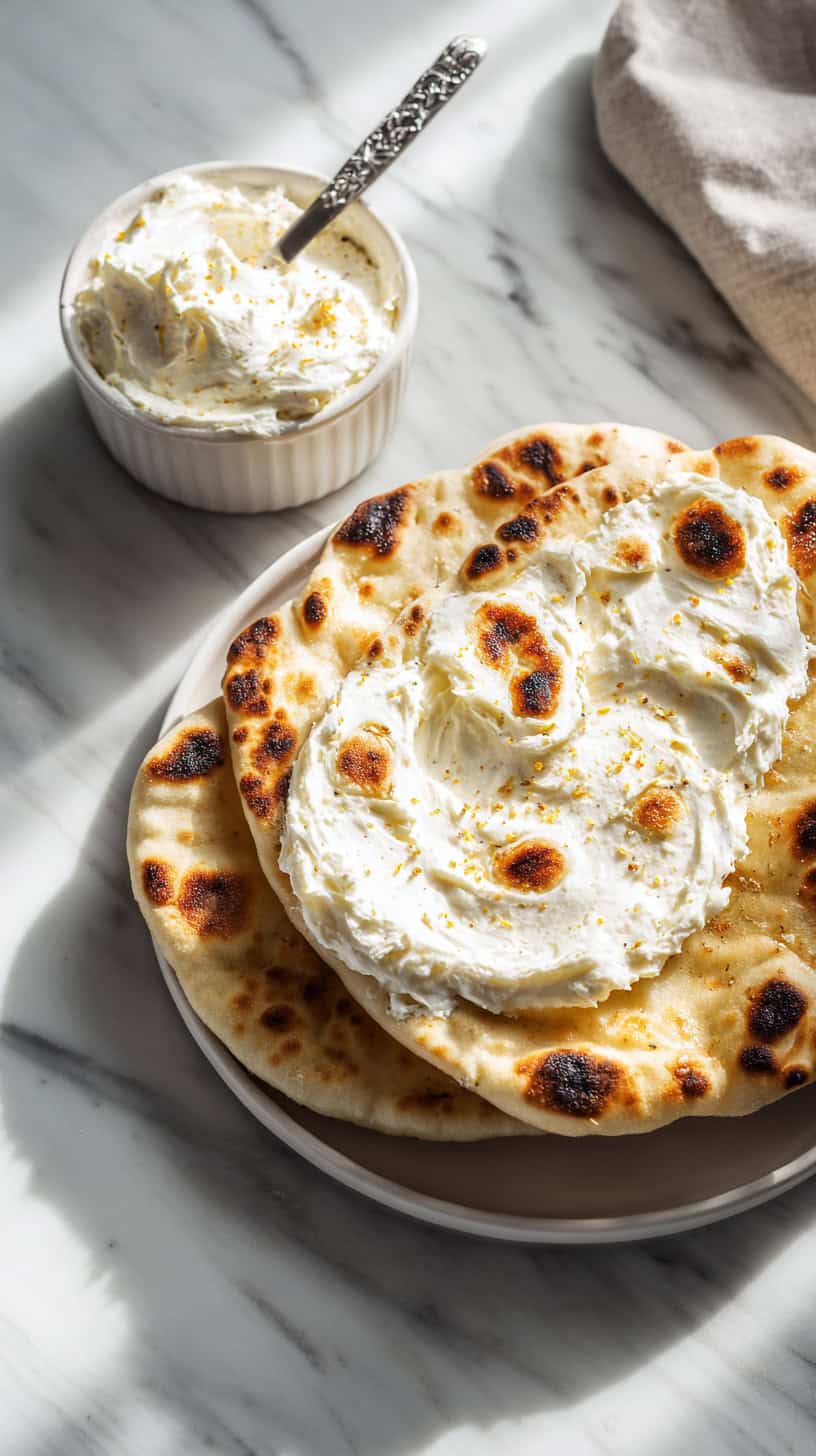 Breakfast Naans with Cream Cheese