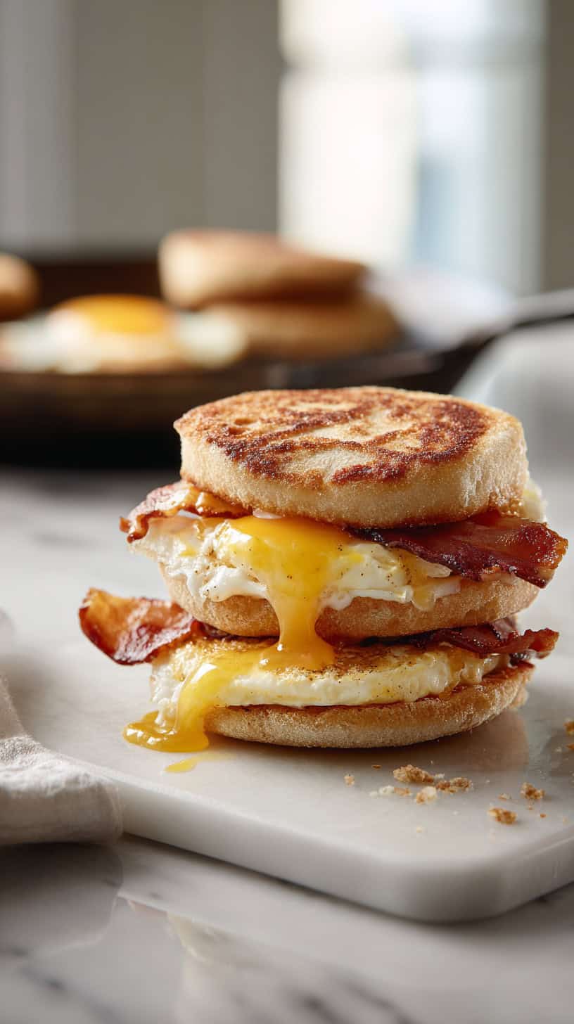 Breakfast Sandwiches with Cheese