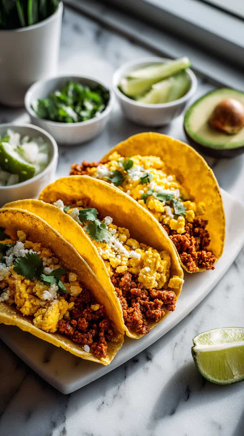 Breakfast Tacos with Chorizo