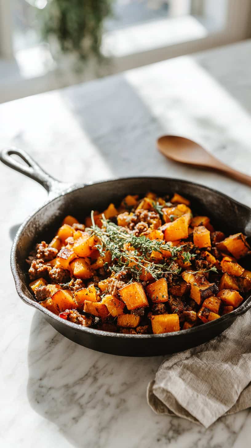 30 Sugar-Free Breakfast Ideas to Start Your Day Right 68 Butternut Squash Sausage Hash