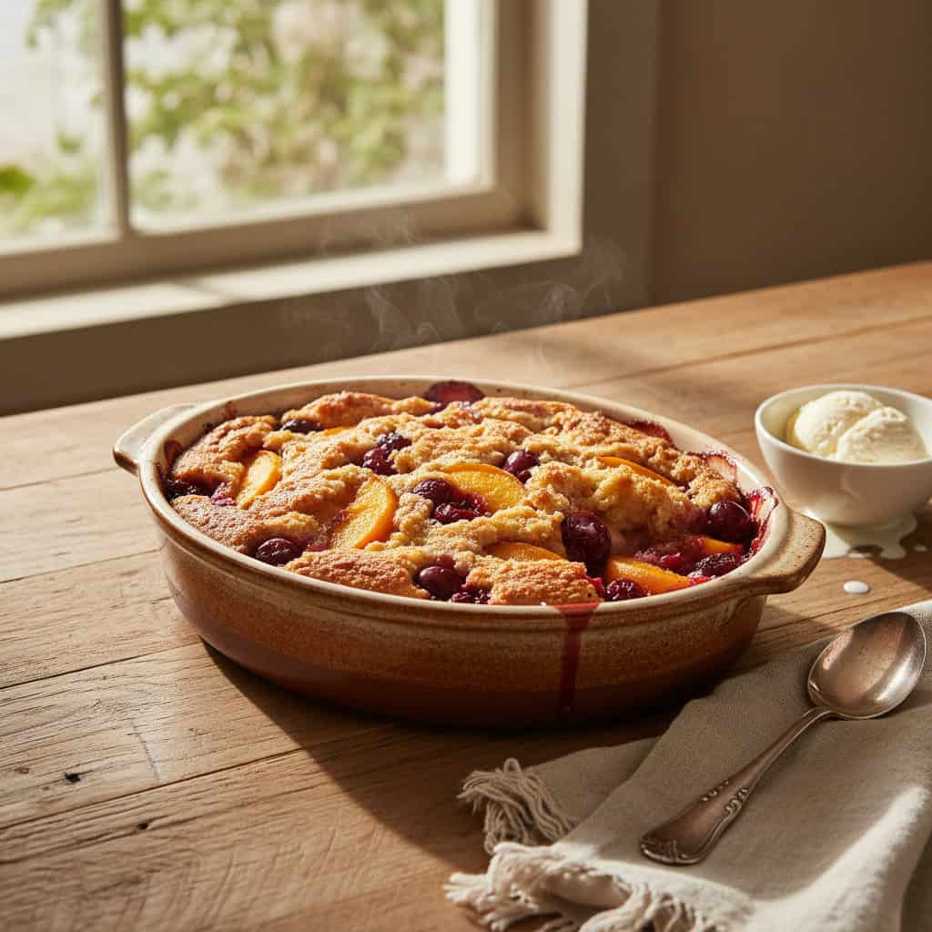 30 Pantry Meals You Can Make When You're Snowed In for Days 177 Canned Fruit Cobbler