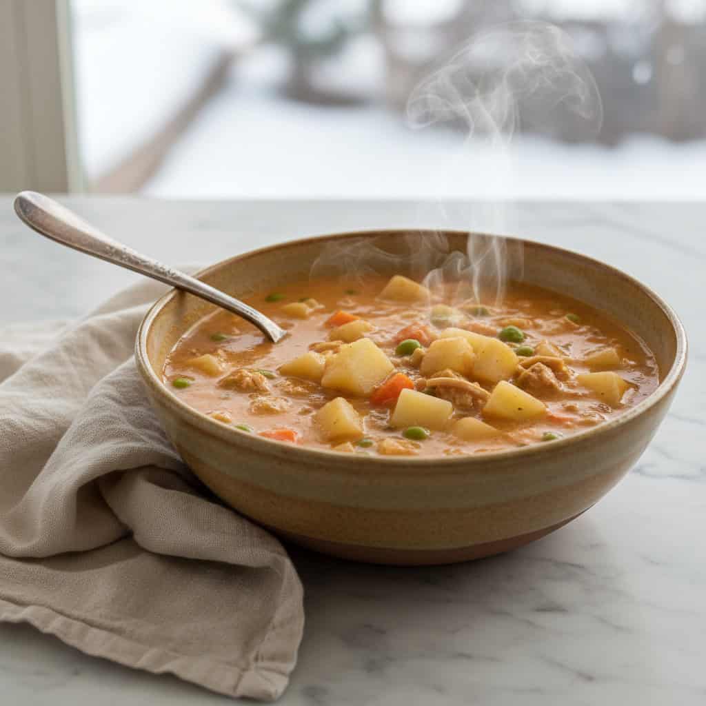30 Pantry Meals You Can Make When You're Snowed In for Days 148 Canned Soup and Potato Lunch