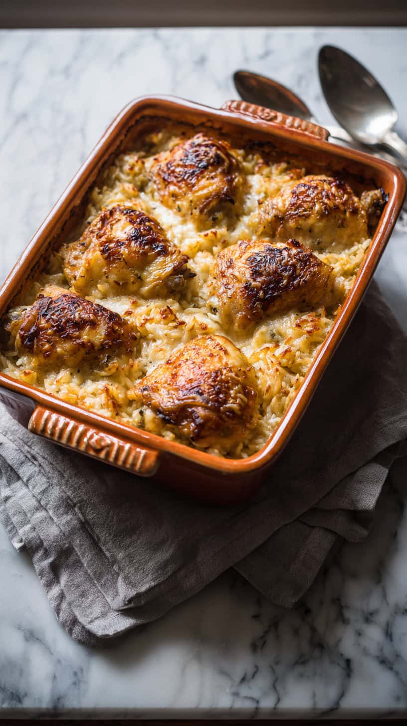 25 Dump-and-Bake Casserole Recipes for Busy Moms 70 Cheesy Chicken and Rice