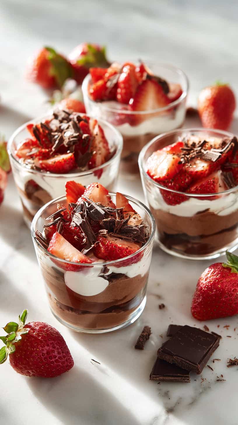 25 Diabetic-Friendly Dessert Recipes for Busy Moms 74 Chocolate Strawberry Yogurt Cups