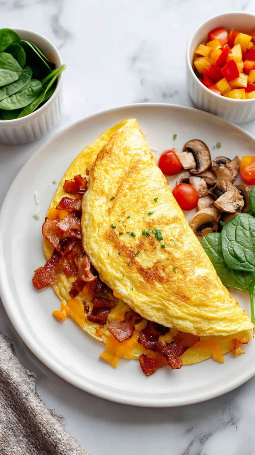 Classic Bacon and Egg Omelets