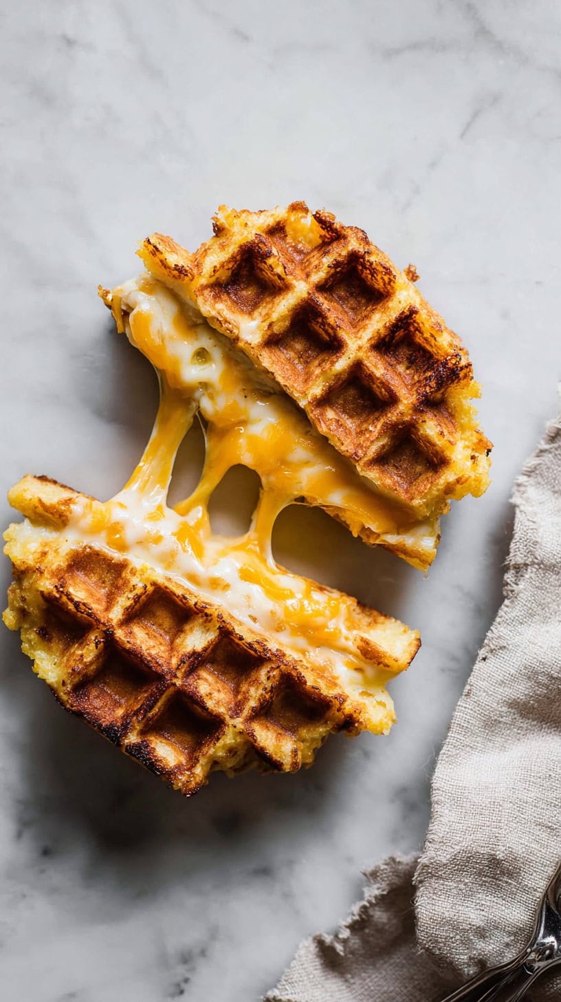 Cornbread Waffle Grilled Cheese Sandwich