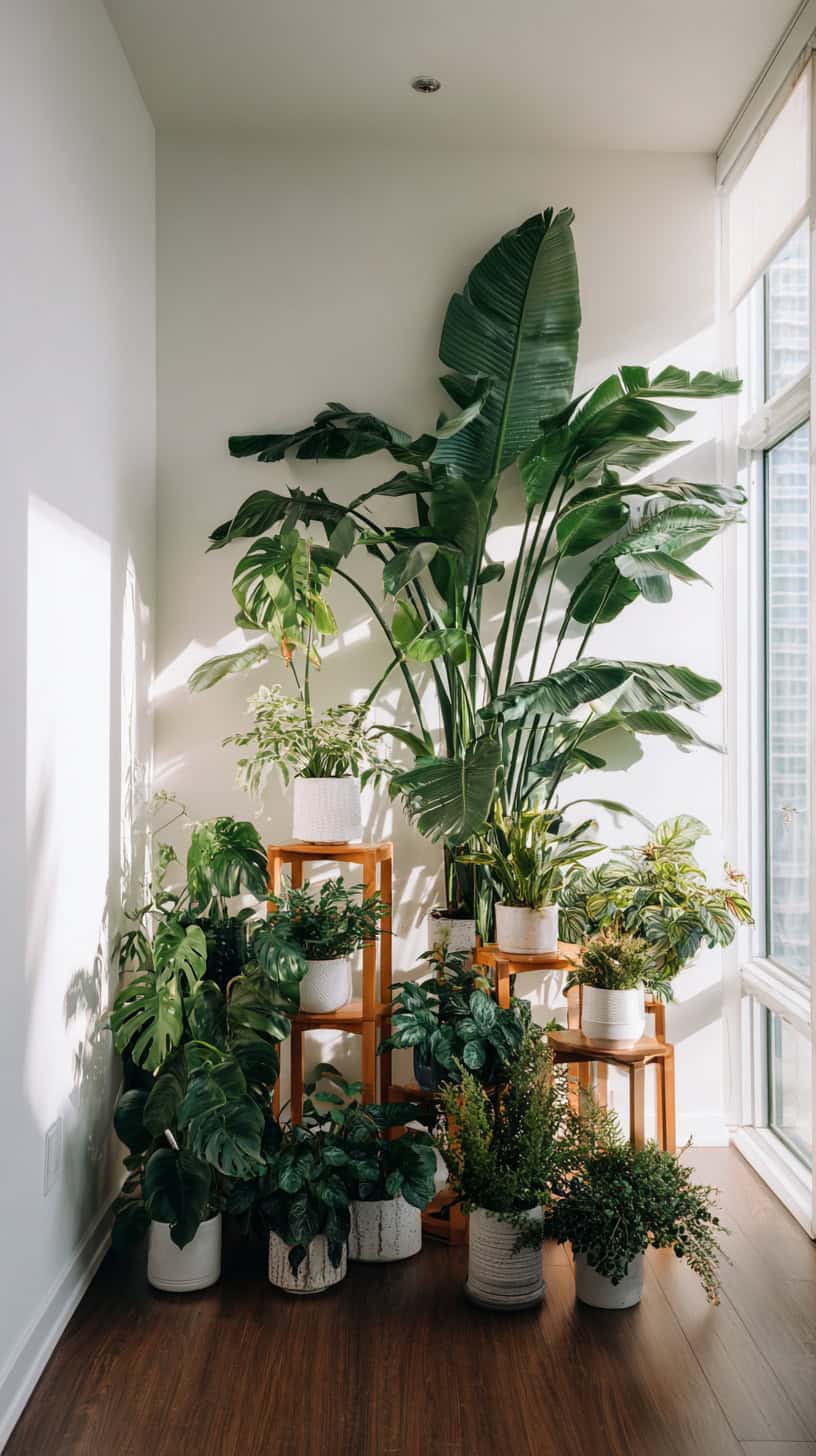 15 Creative Ways to Arrange Plants in a Small Apartment 76 Corner Forest Vibe