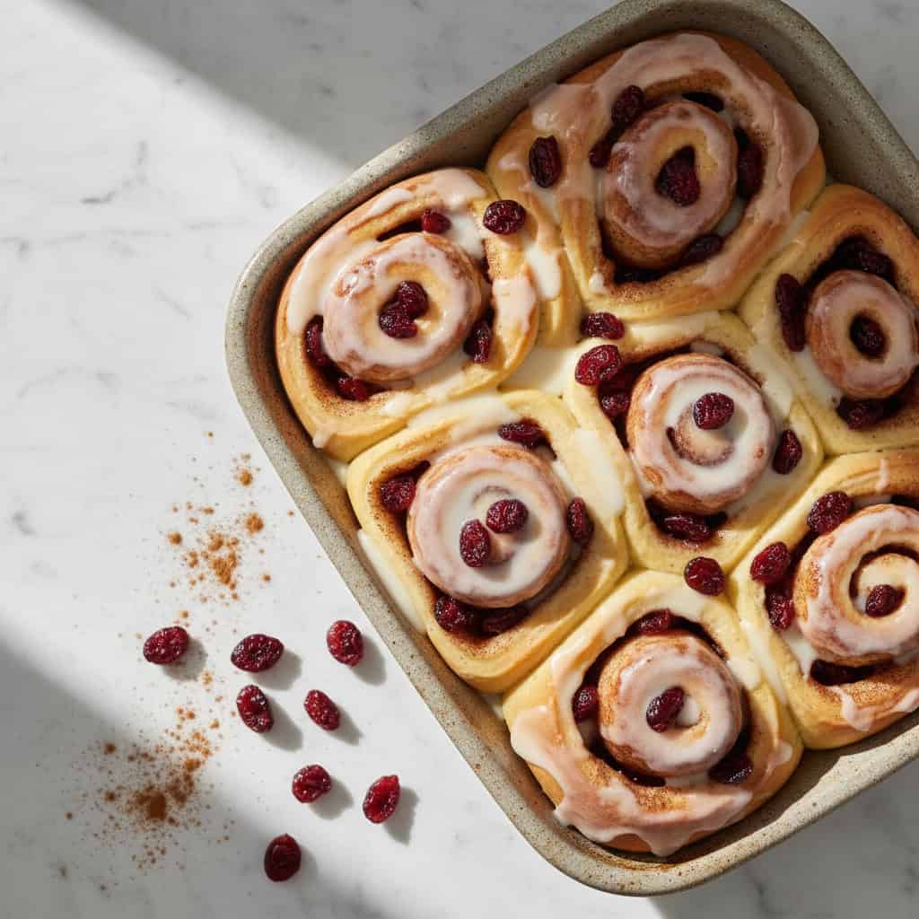 30 Pantry Meals You Can Make When You're Snowed In for Days 120 Cranberry Cinnamon Rolls