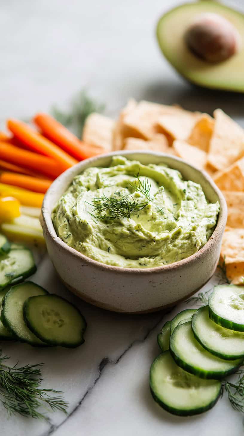 25 Hot Dip Recipes for Party Appetizers 62 Creamy Avocado Dill Dip