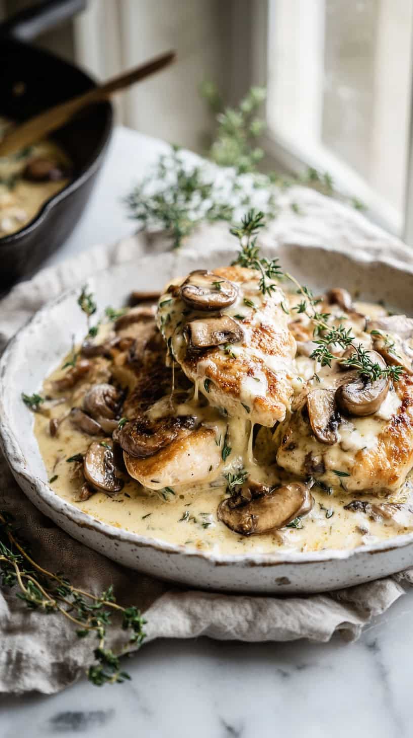 Creamy Swiss Cheese Chicken
