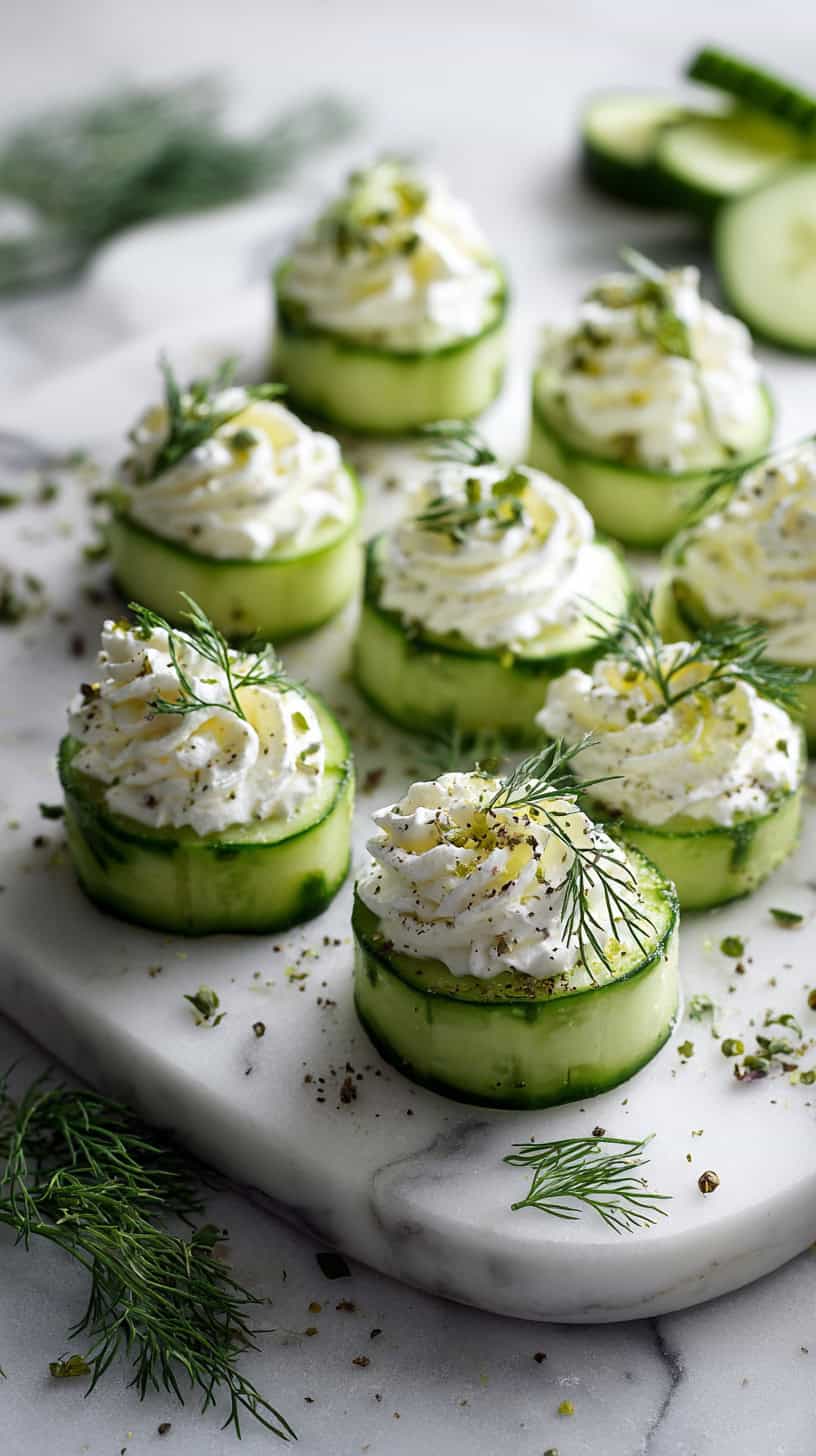 25 Potluck Recipes That Travel Well 6 Cucumber Salad Bites