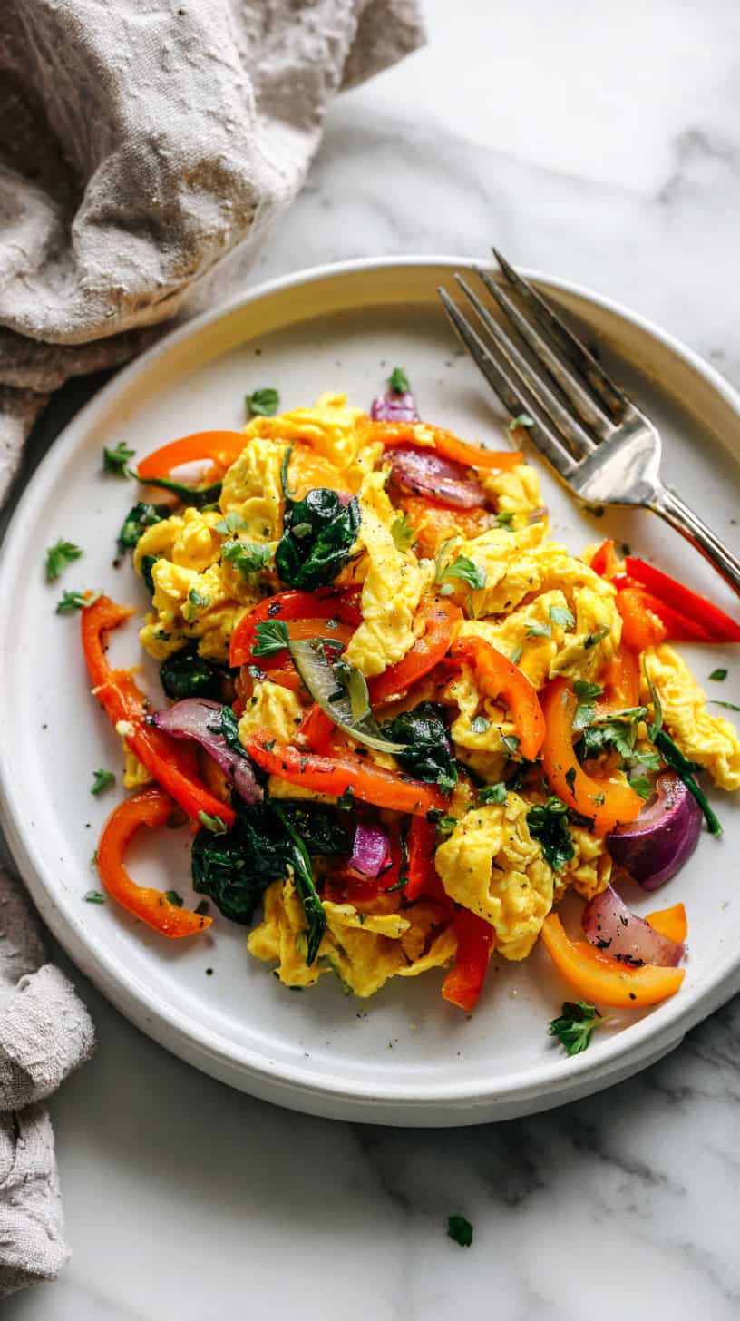30 Sugar-Free Breakfast Ideas to Start Your Day Right 91 Egg White Veggie Scramble