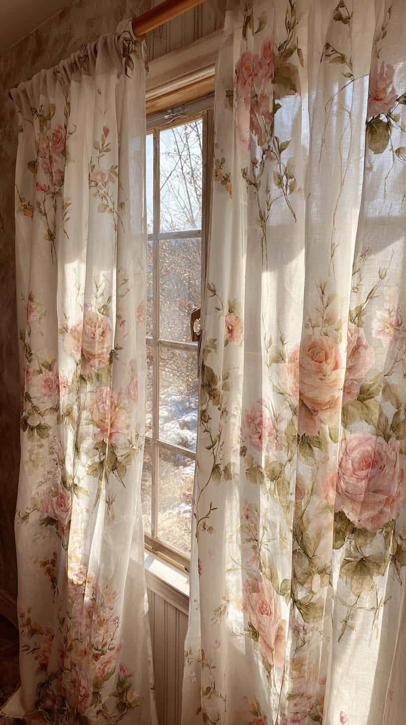 15 Cottagecore Decor Ideas to Make Your Home Feel Cozy 65 Floral Patterned Curtains